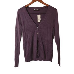New York & Company 7th‎ Avenue Design Studio Purple Cardigan Women's Size M